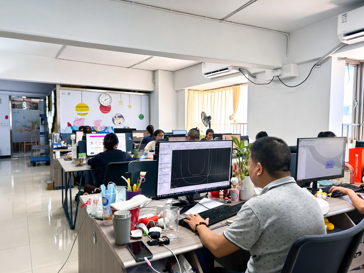 NANOSO product development and project team working on drawings and product concepts